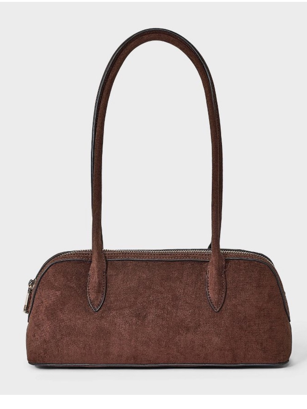 Women’s Longe Handle Satchel Handbag Chocolate Brown